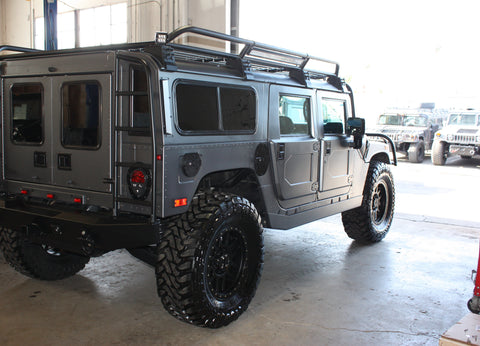 Hummercore Hummer H1 Ladder For Stock Rear Bumper Right Side with 2" Lift Including Alpha
