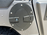 Hummer H1 Fuel Door Set Billet Aluminum Locking Doors  Includes Main and Aux